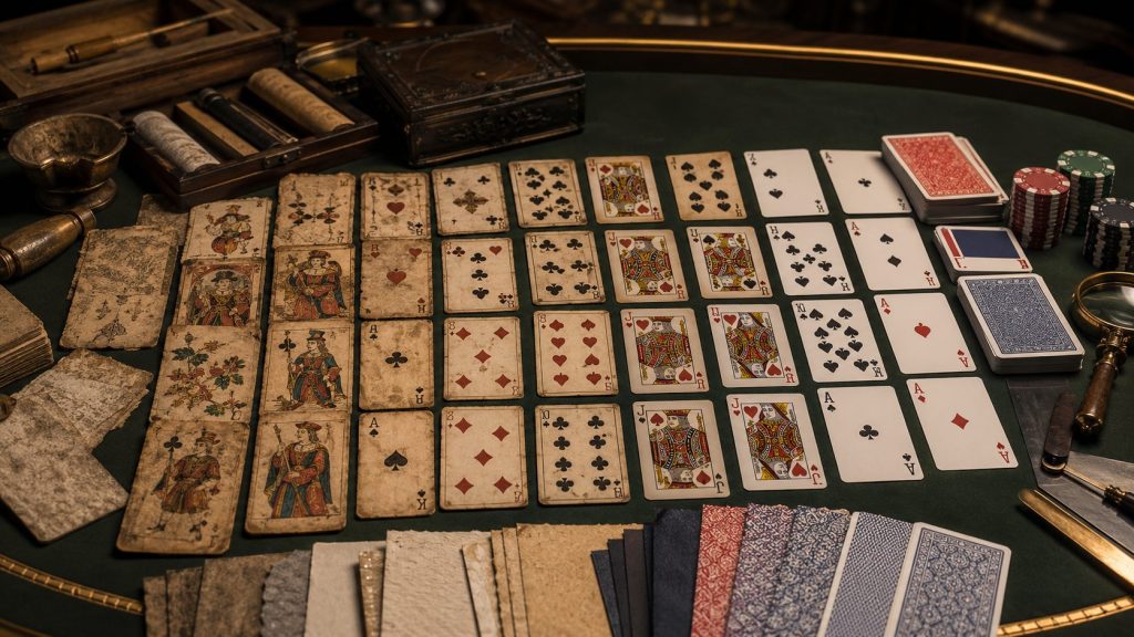 Evolución del diseño y los materiales de las cartas de casino